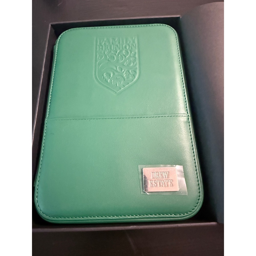 Drew Estate Family Reunion Green Genuine Leather Cigar Travel Case